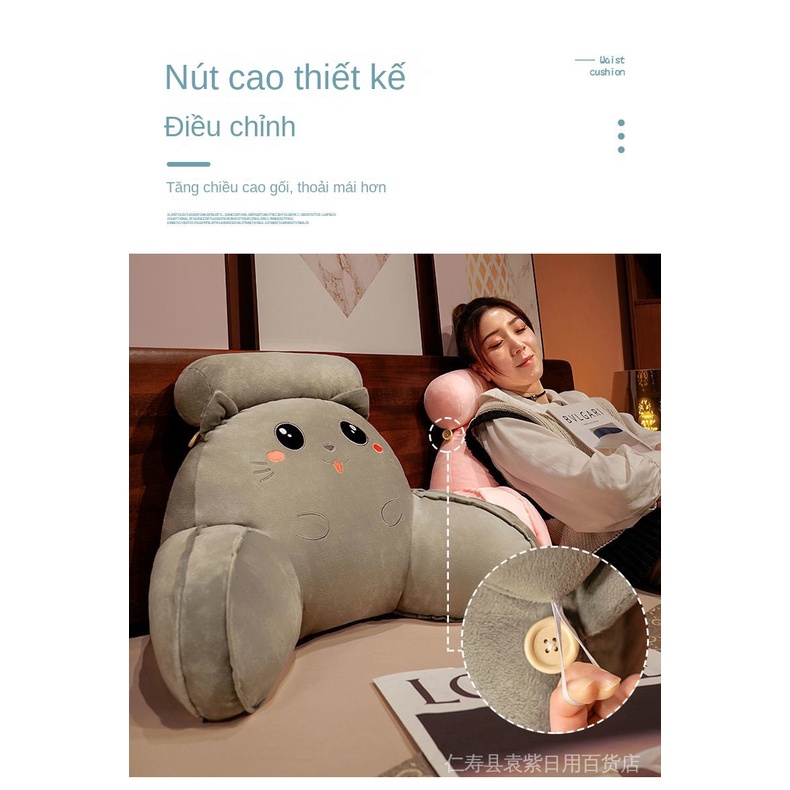 Gối Tựa Lưng Đầu Giường Bằng Vải Bông Mềm Mại Ký Túc Xá tatami Thời Trang