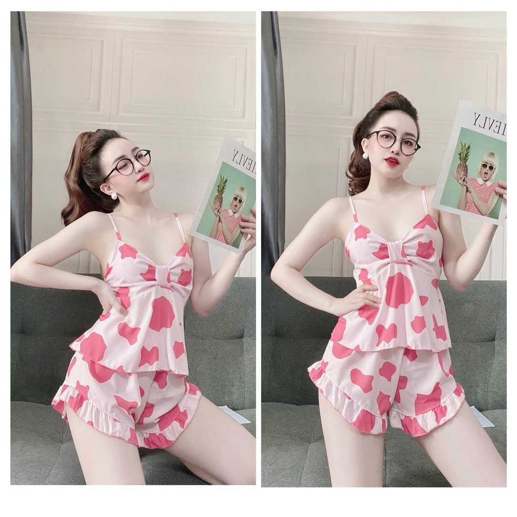 Đồ ngủ 2 dây  chất lụa mịn đẹp kiểu dáng gợi cảm, hàng đẹp, phom dưới 50kg- tùy chiều cao | BigBuy360 - bigbuy360.vn