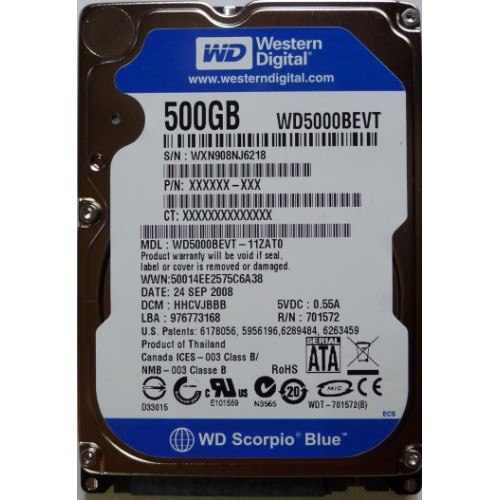 HDD LAPTOP 500GB THÁO MÁY