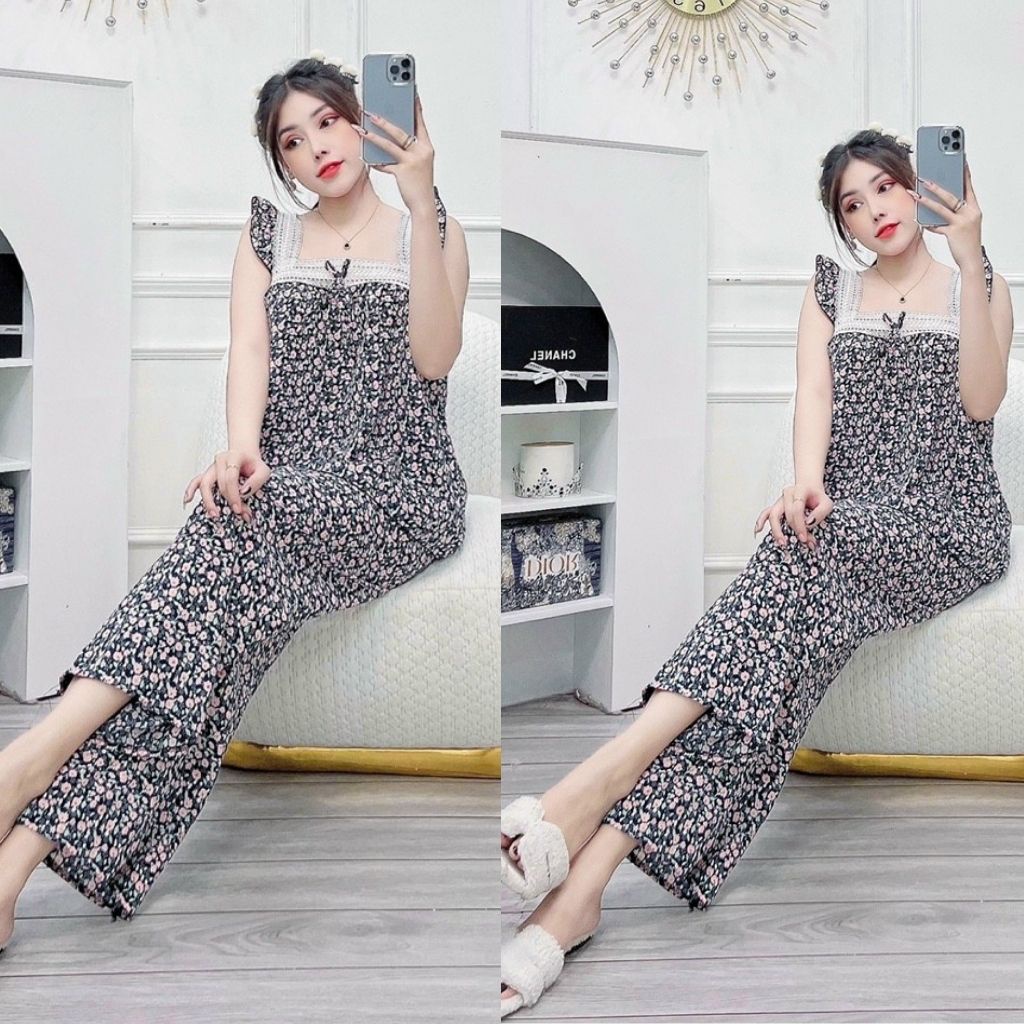 Đồ Ngủ Nữ, Đồ Ngủ Sexy lụa Han cao cấp mềm mại xinh xắn &lt; 60KG