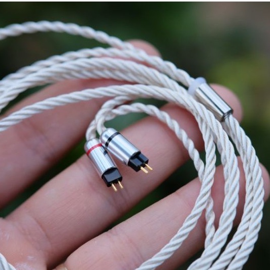 Cáp đồng 7N occ litz 23awg mạ bạc. Giắc cắm Oyaide Nhật.