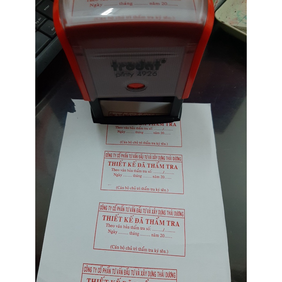 Khay mực, thẻ mực, tampong dấu Trodat 4926/4726