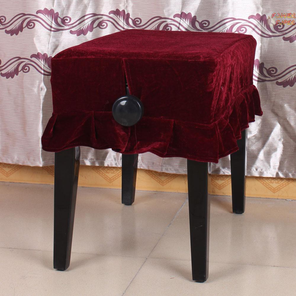 PSUPER Piano Stool Chair Cover Pleuche Decorated with Macrame 55 * 35cm for Piano Single Chair Universal Beautiful
