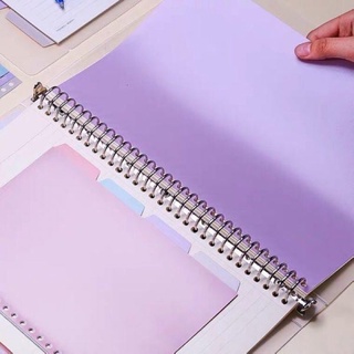 set 4 tab phân trang A5 20 lỗ pastel