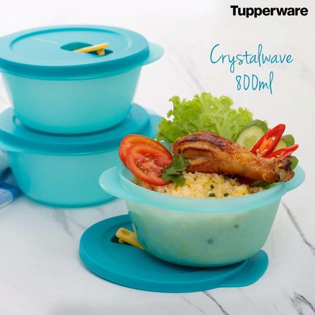 Tupperware - Hộp hâm trong lò vi sóng Crystalwave 800 ml