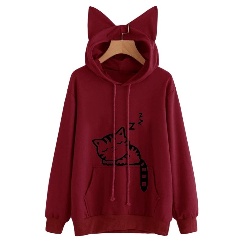 Áo Hoodie Tai Mèo Cho Nữ