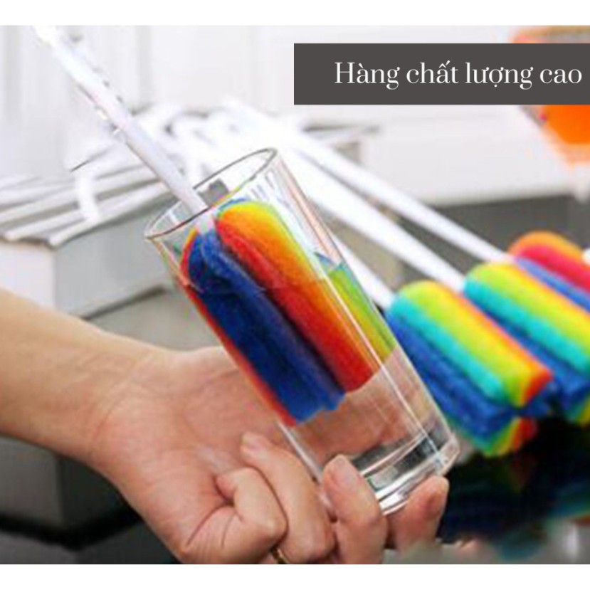 Cọ Rửa Ly Cốc  cầu vồng, sắc màu, giao hàng nhanh chóng