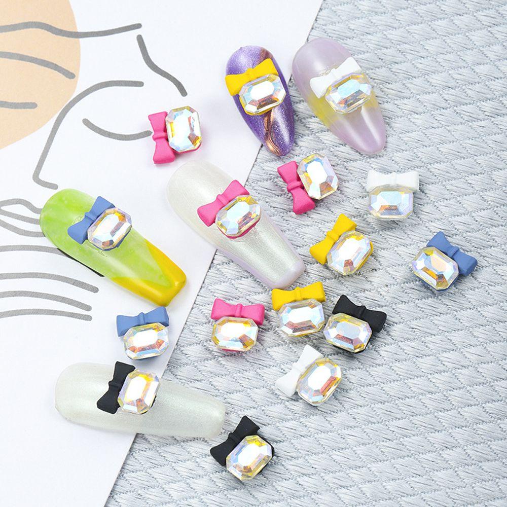 Phụ Kiện Nơ Kim Loại Màu Kẹo 3D Trang Trí Móng Nghệ Thuật|Phụ Kiện Trang Trí Móng Tay Xinh Xắn