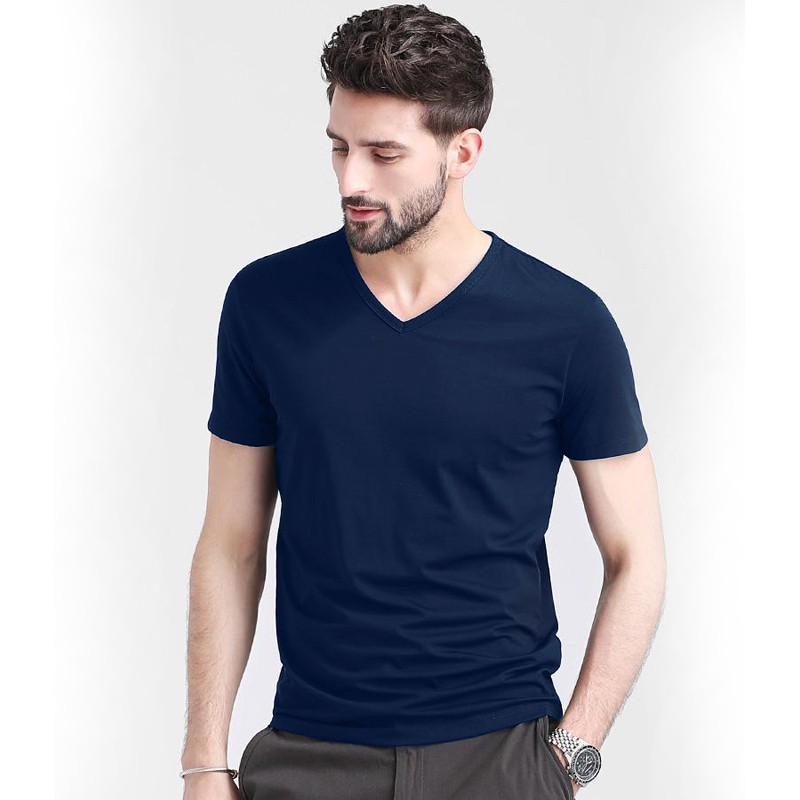 Áo phông nam trơn cổ tim TN103 nhiều màu sắc vải sợi tre tổng hợp trẻ trung phù hợp mọi giới tính | BigBuy360 - bigbuy360.vn