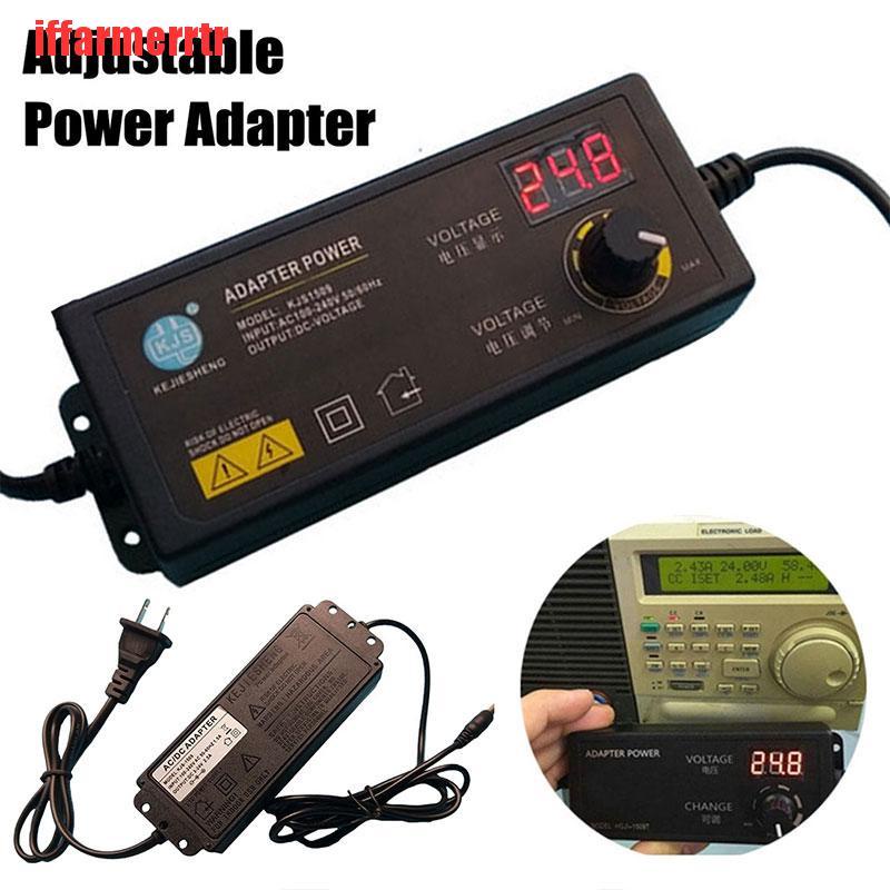 {iffarmerrtr}60W 3-24V Adjustable Adapter With Display Screen Of Voltage DC Power Supply KGD