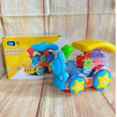 Tàu hỏa dùng pin chạy, phát nhạc, có đèn