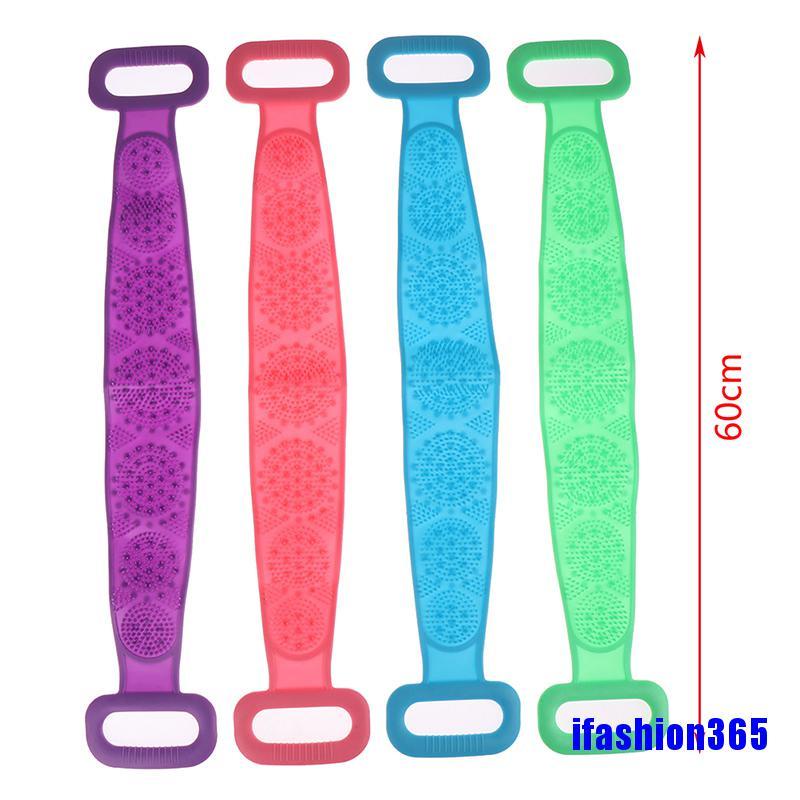 [Hàng mới về] Tấm chà lưng mát xa bằng silicon có thể cuộn lại dùng khi tắm