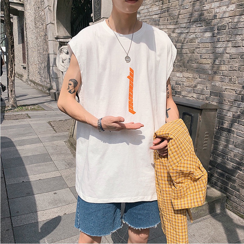 Áo Thun Thể Thao Ba Lỗ Vải Cotton Dáng Rộng In Họa Tiết Thời Trang Mùa Hè Cho Nam