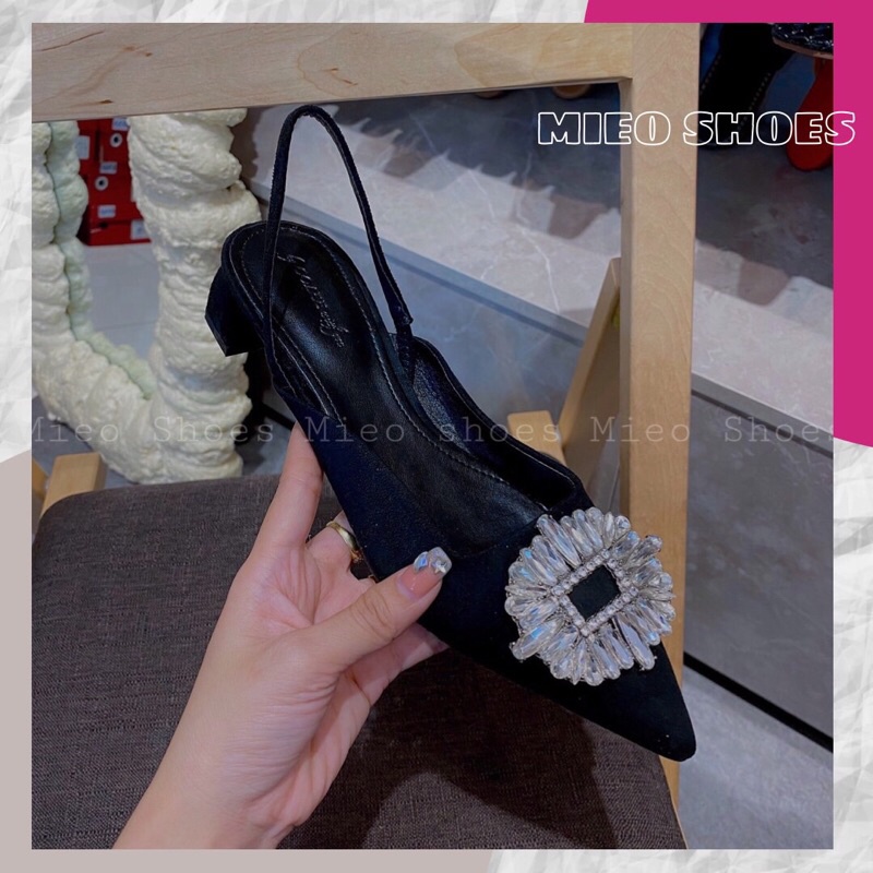 GUỐC BÍCH HẬU NỈ KHOÁ ĐÁ XỊN MIEO SHOES ( G745 )