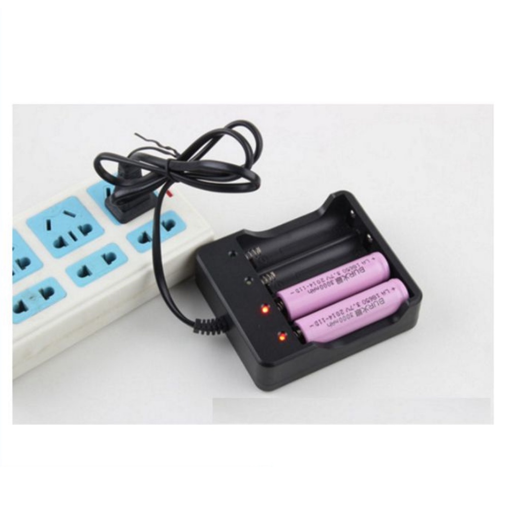 Bộ sạc pin đa năng 18650 4 pin 3.7-4.2V phích cắm tiện lợi có đèn báo đầy tự ngắt