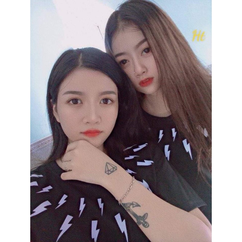 Áo phông gấu tia sét vòng cổ phản quang tici H2U844