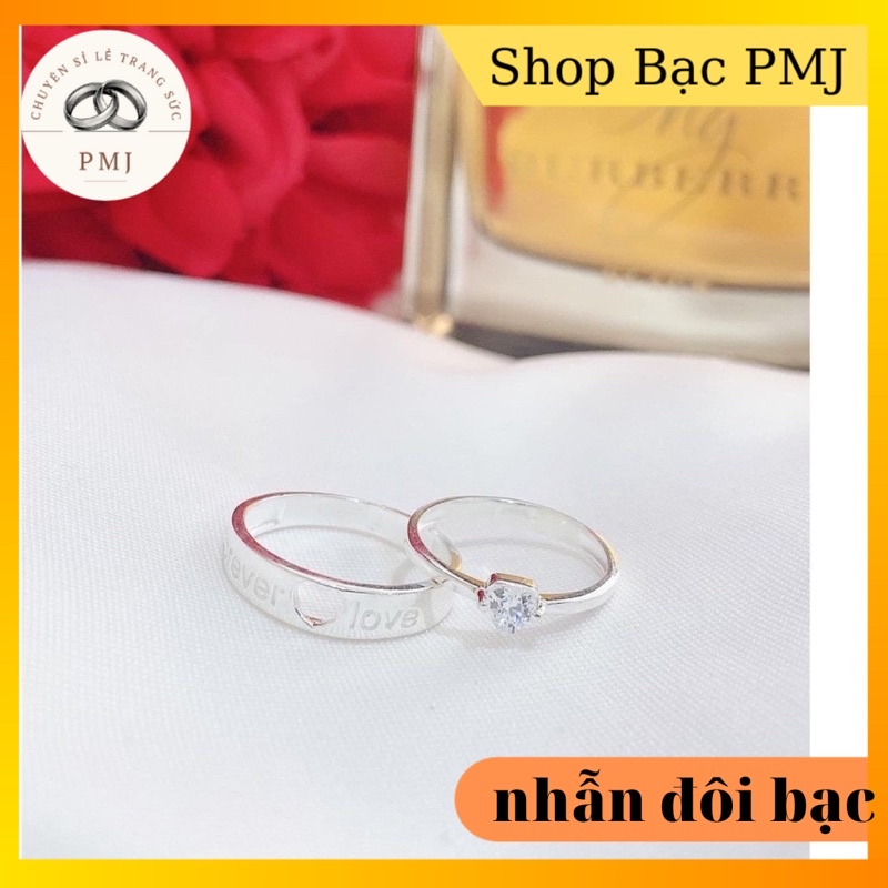 nhẫn đôi bạc đẹp ,nhẫn cặp bạc đẹp( giá tận xưởng)
