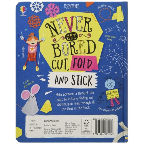 Sách phát triển bản bản thân tiếng Anh: Never Get Bored Cut, Fold and Stick
