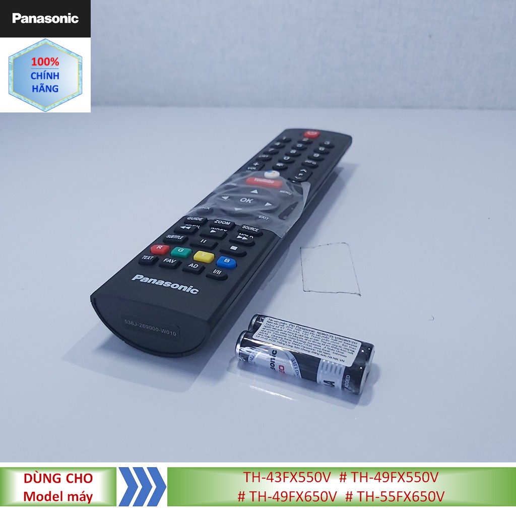 Phụ kiện [Remote chính hãng] Điều khiển tivi Panasonic model TH-43FX550V  # TH-49FX550V  # TH-49FX650V  # TH-55FX650V