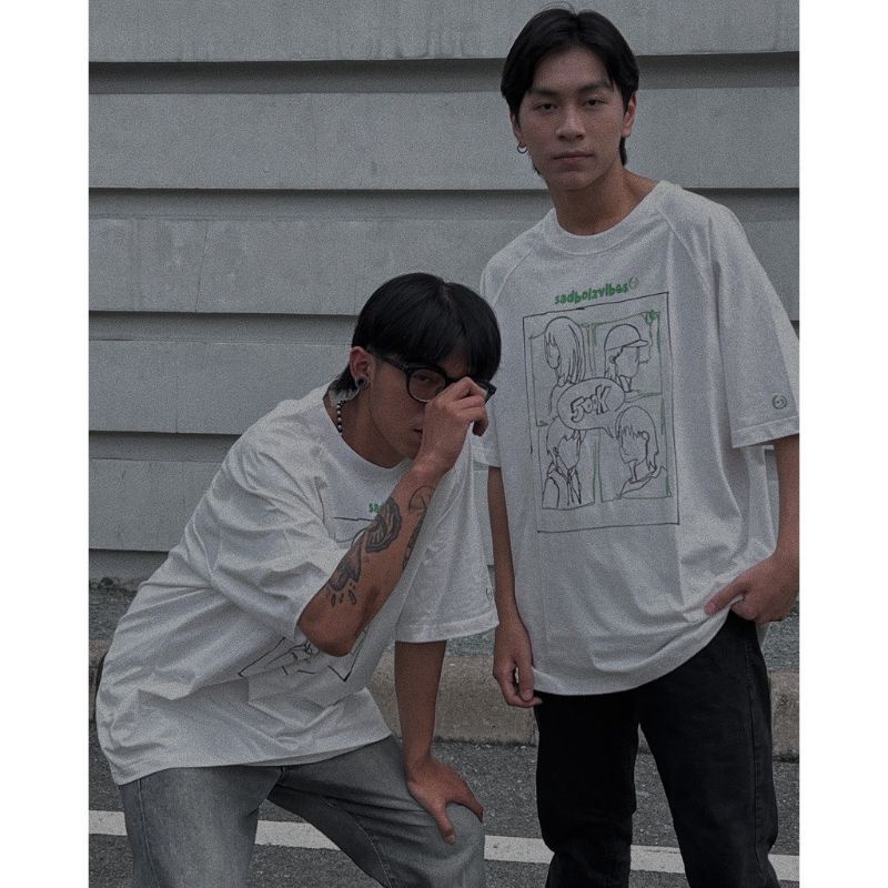 Áo thun tay lỡ unisex sadboi 500k