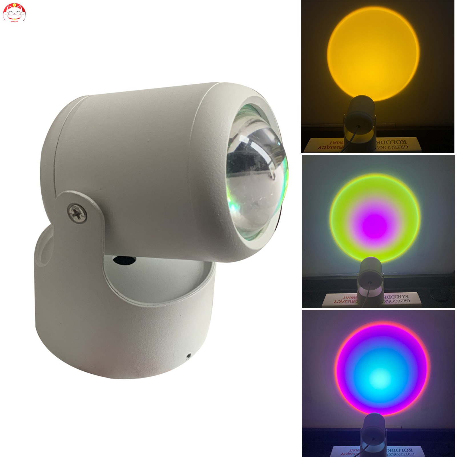 Đèn Led Xoay 180 Độ Chiếu Hình Mặt Trời / Mặt Trời / Hoàng Hôn
