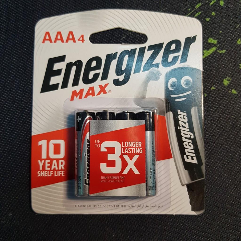 Pin Energizer  AAA/ AA (2A và 3A)( pin tiểu, pin đũa) siêu bền, vỉ 4 viên, made in Singapore