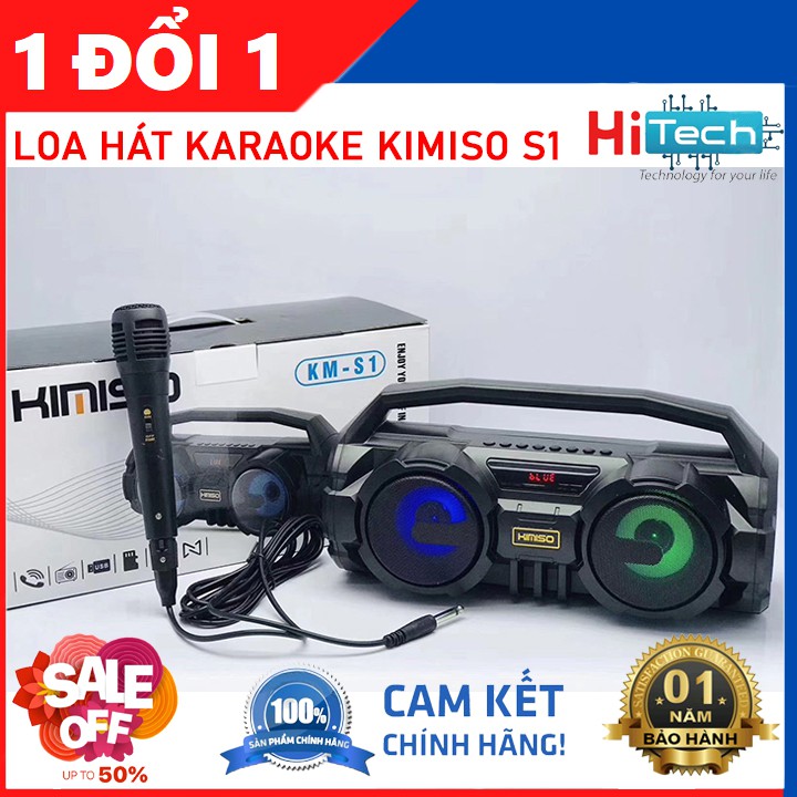 [Mã ELHACE giảm 4% đơn 300K] Loa Bluetooth KIMISO KM-S1 Tặng kèm một micro karaoke trị giá 199k