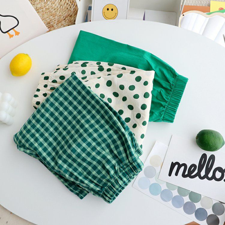 [Babycat] Hàng Có Sẵn Quần Cotton Lanh Mỏng Kẻ Sọc Phong Cách Nhật Hàn Chống Muỗi Thời Trang Mùa Hè Cho Bé Trai Và Bé Gái