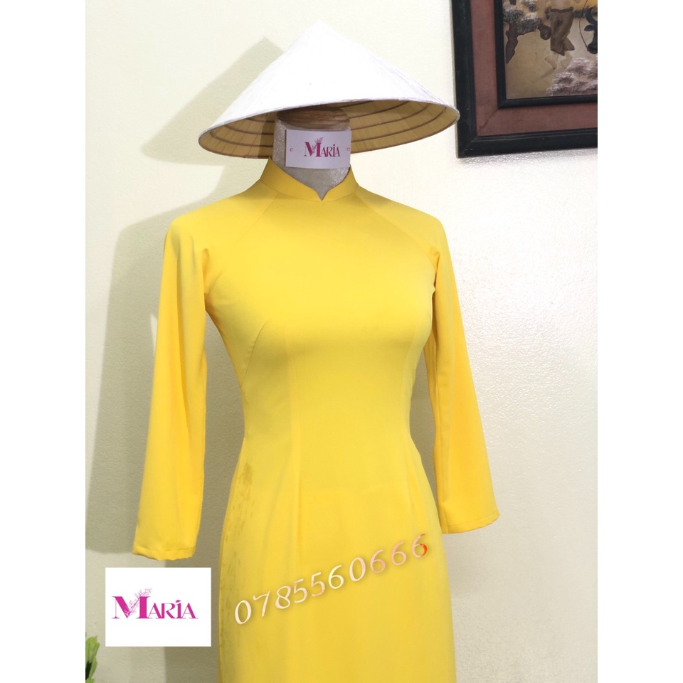 [𝐌𝐀𝐑𝐈𝐀]𝙏𝙃ƯƠ𝙉𝙂 𝙃𝙄Ệ𝙐 ÁO DÀI màu 𝙑À𝙉𝙂 𝘾𝙃𝘼𝙉𝙃 CHẤT LIỆU LỤA MĨ CAO CẤP 2 Tà (1 lớp) chuẩn FORM