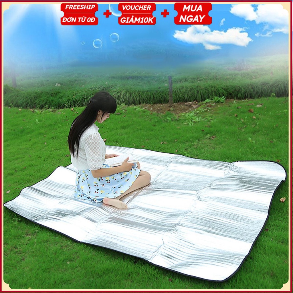 #Chiếu Bạc Cá Nhân - Chiếu Lều Trại Loại Dày Tặng Túi Đựng - Du Lịch Gia Đình Văn Phòng