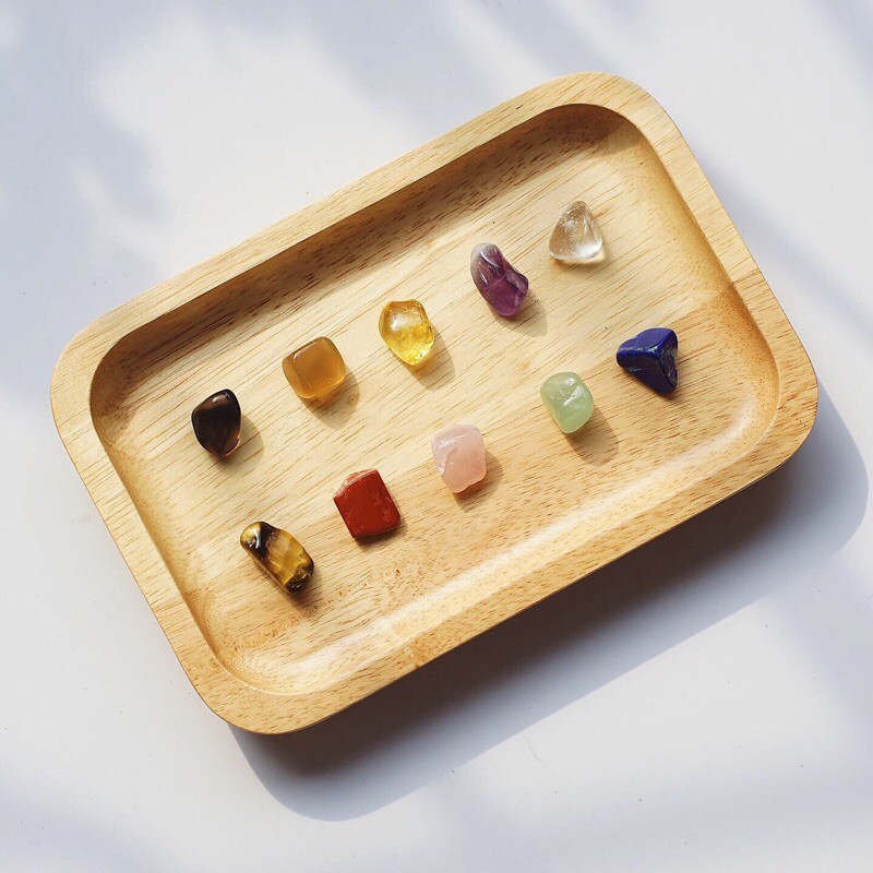 Set 10 viên đá thanh tẩy tự nhiên kèm túi vải handmade An Gem