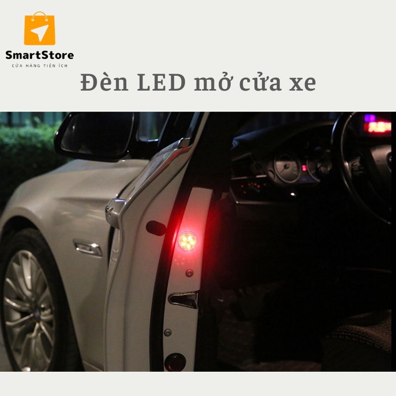 Bộ 4 đèn LED cảnh báo an toàn khi mở cửa xe ô tô, xe hơi