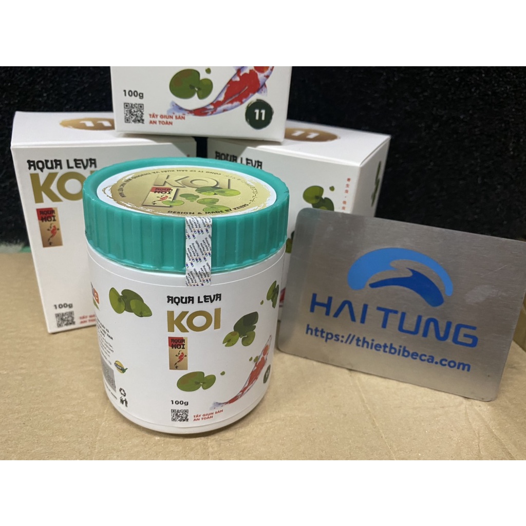 Chế phẩm số 11 , Phòng trị Giun sán Ký sinh Túi mặt , đường ruột AQUA LEVA  lọ 100gdành cho cá koi
