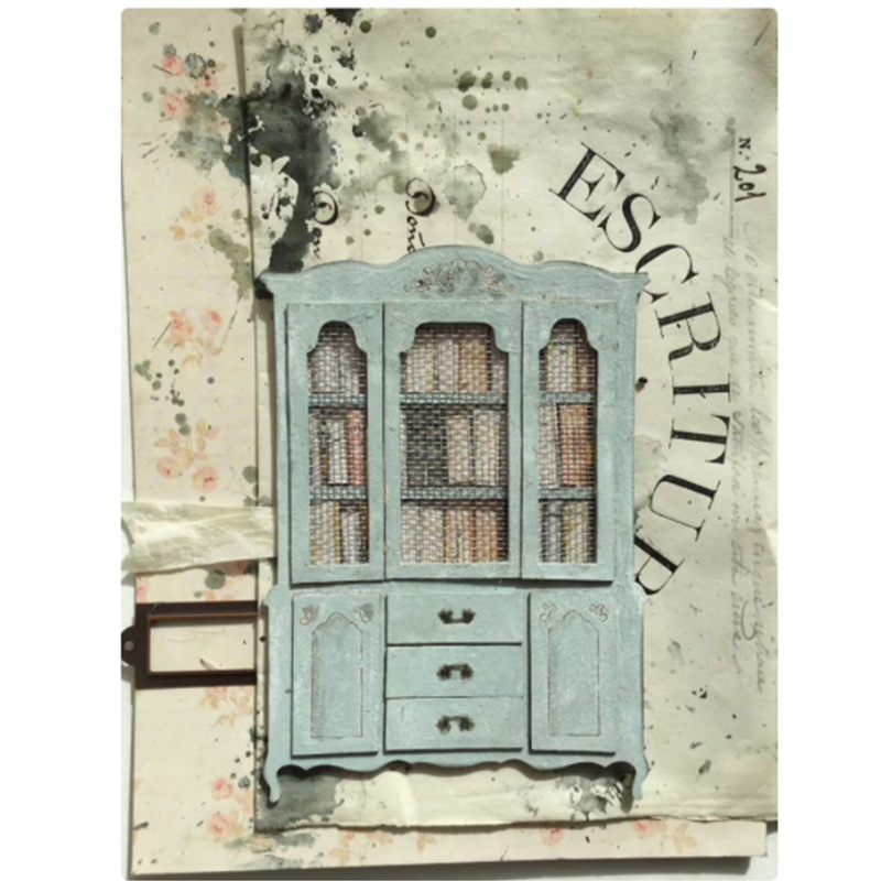 Khuôn Cắt Giấy Làm Từ Kim Loại Hình Tủ Đựng Thẻ Trang Trí Scrapbook