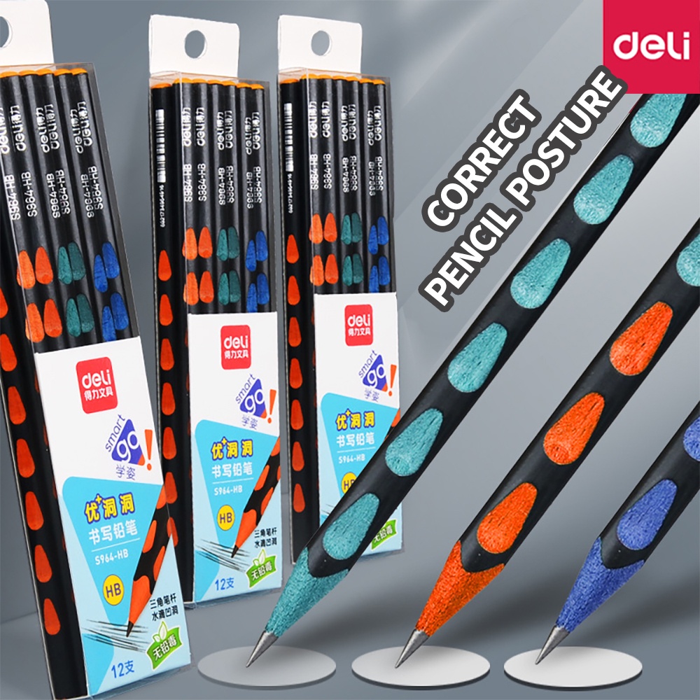 Bút Chì Gỗ 2B HB Hỗ Trợ Điều Chỉnh Tư Thế Cho Học Sinh