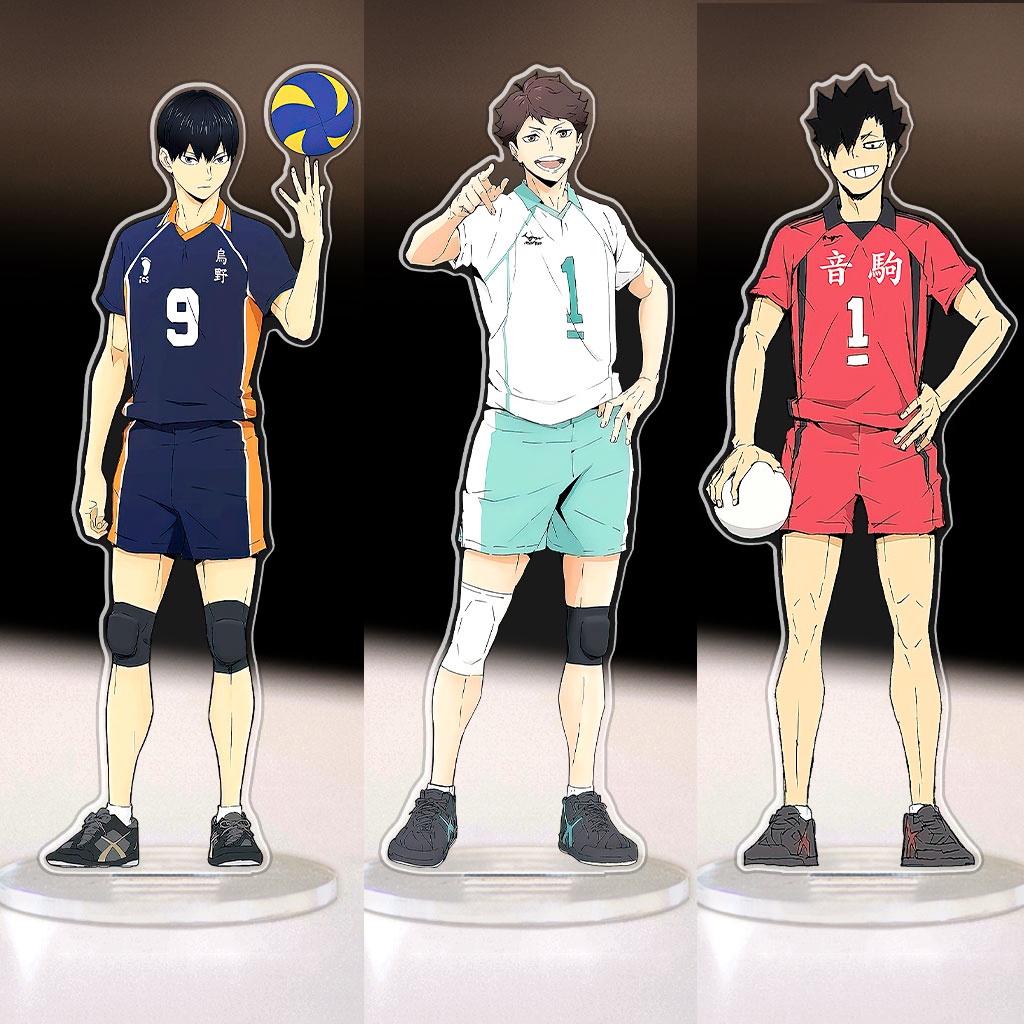 Mô hình đứng standee Haikyuu anime manga các nhân vật trang trí góc học tập làm việc cao 15cm