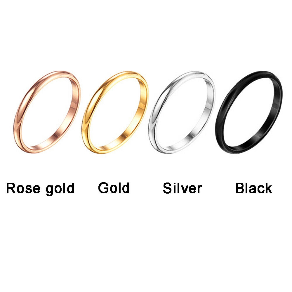 Nhẫn Thép Không Gỉ Mỏng 2mm Cho Nữ