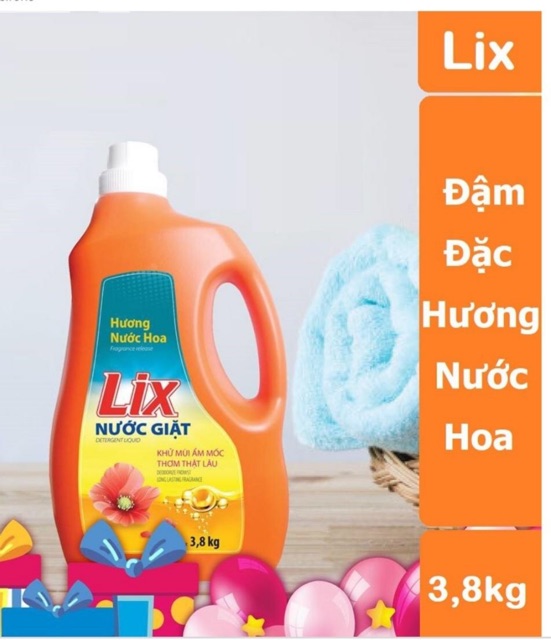 Nước giặt Lix 3,8kg