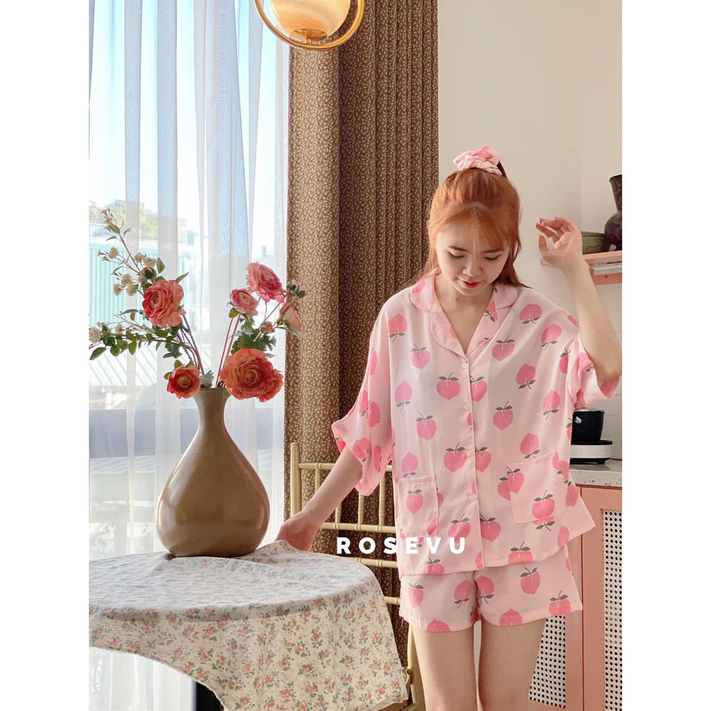Bộ Pijama cao cấp mã BN666 vải lụa Mango (tặng kèm dây buộc tóc cùng màu) | BigBuy360 - bigbuy360.vn