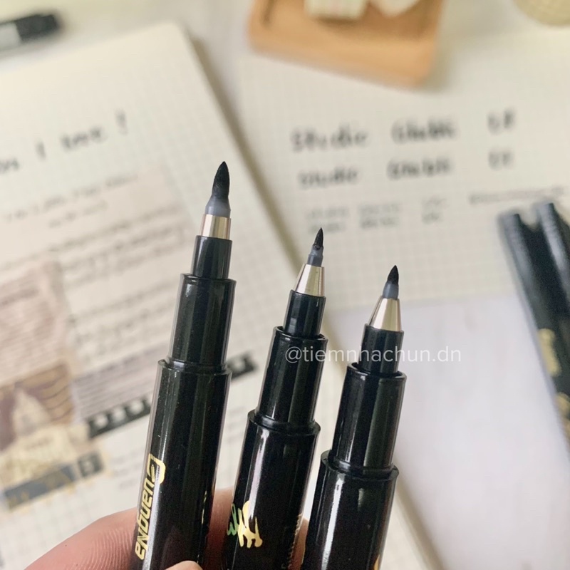 BÚT TẬP VIẾT CALLIGRAPHY -  BÚT BRUSH LETTERING BULLET JOURNAL CÓ THỂ REFILL MỰC (ảnh thật) - Tiệm nhà Chun