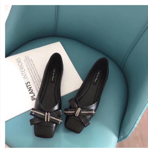 FREE SHIP Giày búp bê đế bệt nơ xích mẫu mới cực xinh hot hít | BigBuy360 - bigbuy360.vn