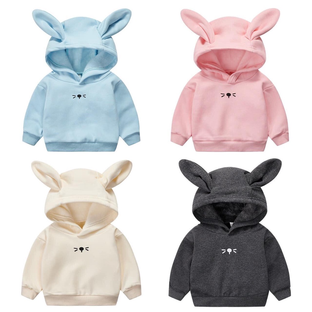 ÁO HOODIE TAI THỎ CHO BÉ
