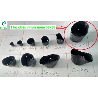 1KG CHẬU NHỰA MỀM ƯƠM CÂY 36X30 (BỊCH, TÚI BẦU 36X30), 1kg = khoảng 19 chậu 36x30