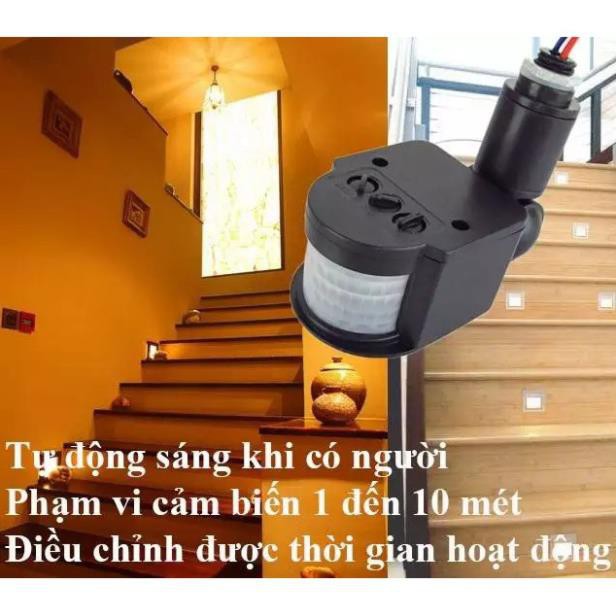 [ Xả kho tết] Bóng Đèn Led Cảm ứng Hồng Ngoại, Bán Senser SS-T21, Cảm Biến Thân Nhiệt Người  bảo hành 12 tháng