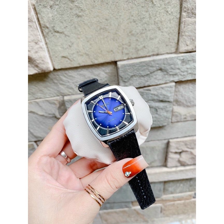 Đồng hồ nam seiko recraft automatic mặt vuông- dây da - size 40mm