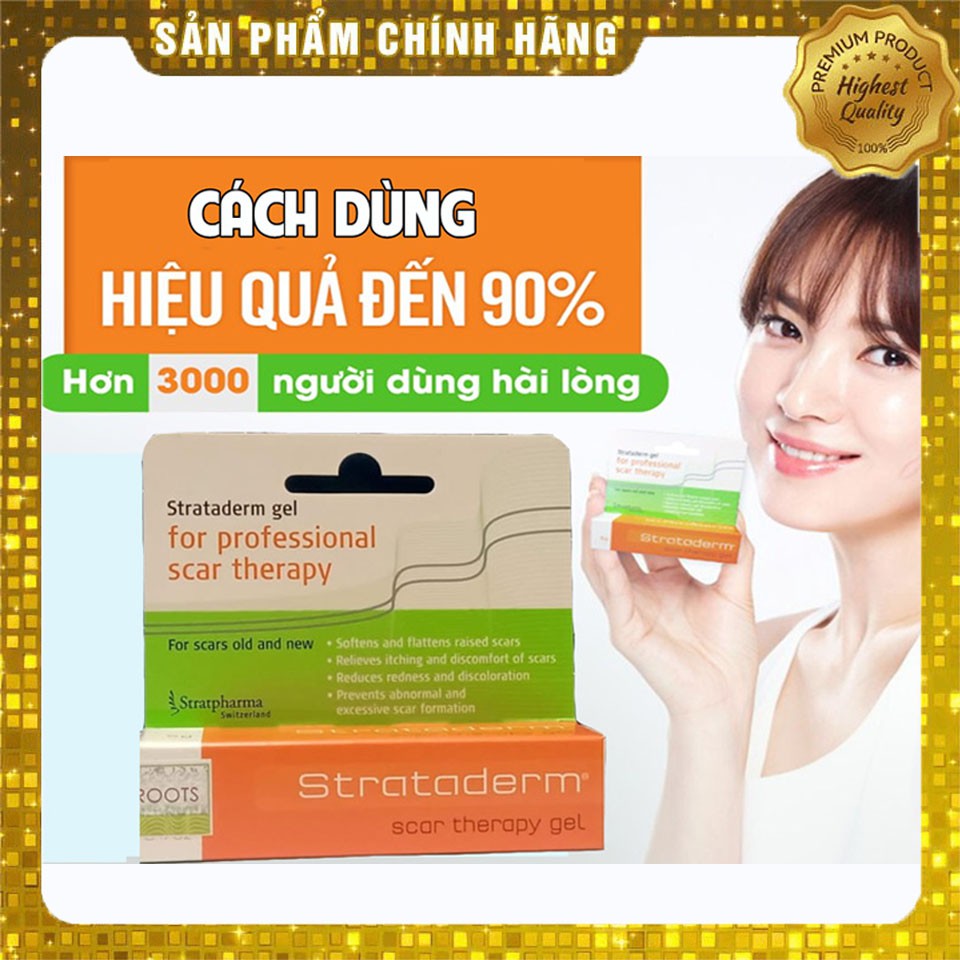 Strataderm 5g 10g 20g silicone gel chăm sóc sẹo của chuyên gia Thụy Sĩ