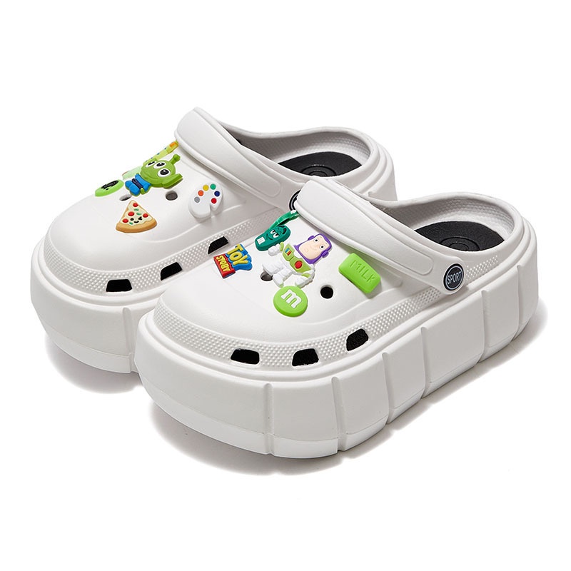 Dép sục nữ Cross Gấu Kaws,Toy Story đế độn 3cm tăng chiều cao đi siêu nhẹ thời trang ulzzang Hàn Quốc TH-70