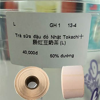 Combo 10-20 cuộn giấy in tem trà sữa 50x30