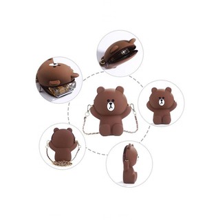 Túi gấu Brown Silicon 2 dây .