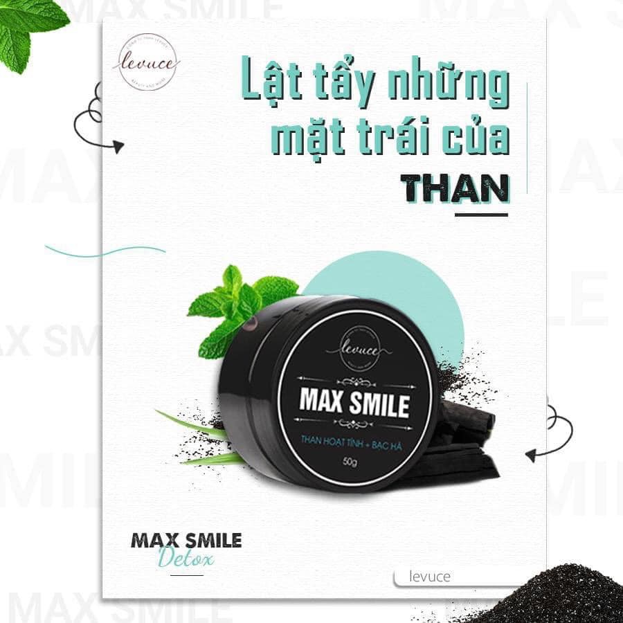 Than hoạt tính trắng răng MAX SMILE làm trắng răng (k tặng kèm bàn chải)